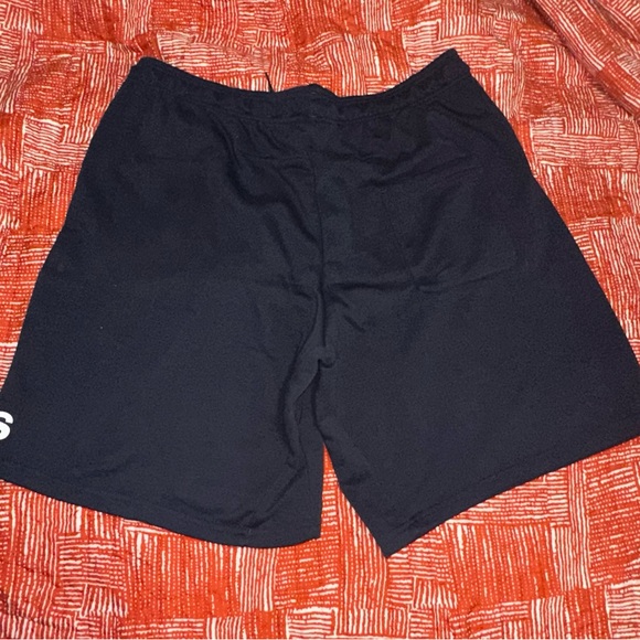 ADIDAS Navy Blue BIG LOGO Fleece GYM
Training Sweat SHORTS Mens Size - Picture 2 of 5